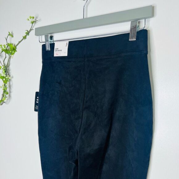 Express Black Soft Microsuede Feel Super High Rise Stretch Leggings NWT! - Picture 7 of 12